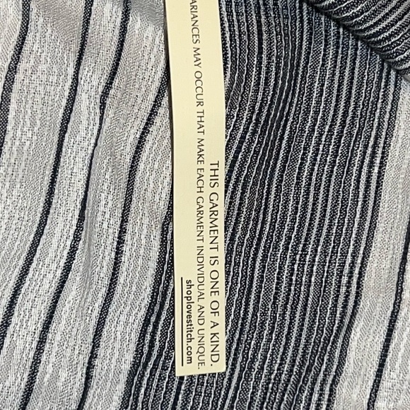 Lovestitch pinstripe camisole with lace, size small - Picture 7 of 7